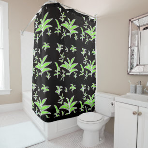 Green Leaf  Shower Curtain