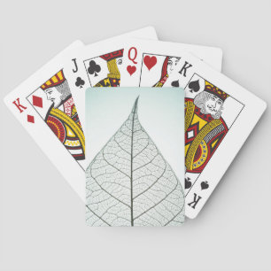 Green Leaf Skeleton Playing Cards