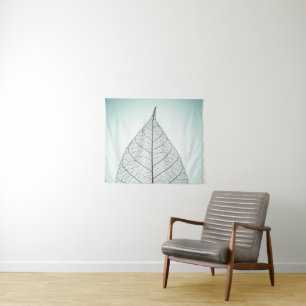 Green Leaf Skeleton Tapestry