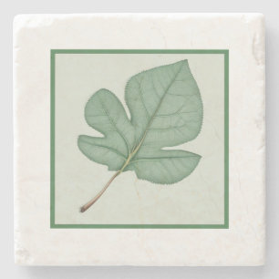 Green Leaf Stone Coaster