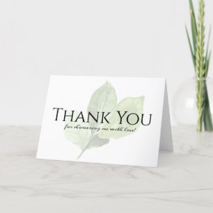 Green Leaf Thank You Card