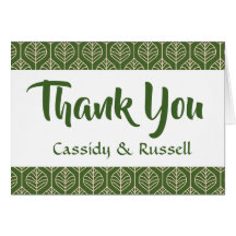 Green Leaf Thank You Leaves Boho Wedding