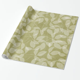 Green Leaf Tree Leaves Branch Sprin Wrapping Paper