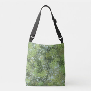 Green Leaf Trees With Blue Sky Peaking Through Art Crossbody Bag