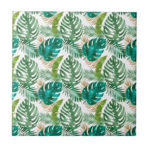 Green Leaf Variety Metallic Colours Summer Vibes Tile