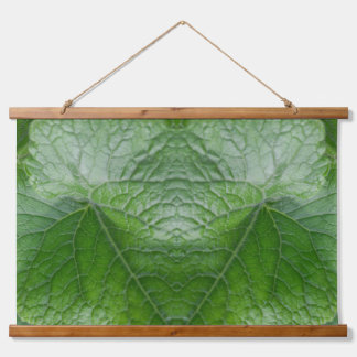 Green Leaf Vein Detail Hanging Tapestry