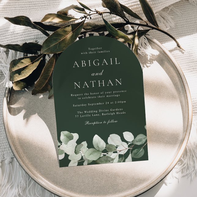 Green Leaf Wedding Arch Invitation (Creator Uploaded)