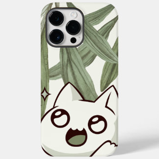Green leaf with cat | pet lovers | back to nature Case-Mate iPhone 14 pro max case