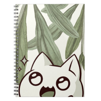 Green leaf with cat | pet lovers | back to nature notebook