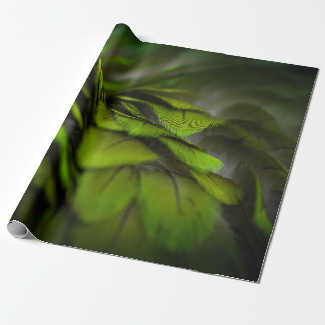 Green leaf wrapping paper (Unrolled)