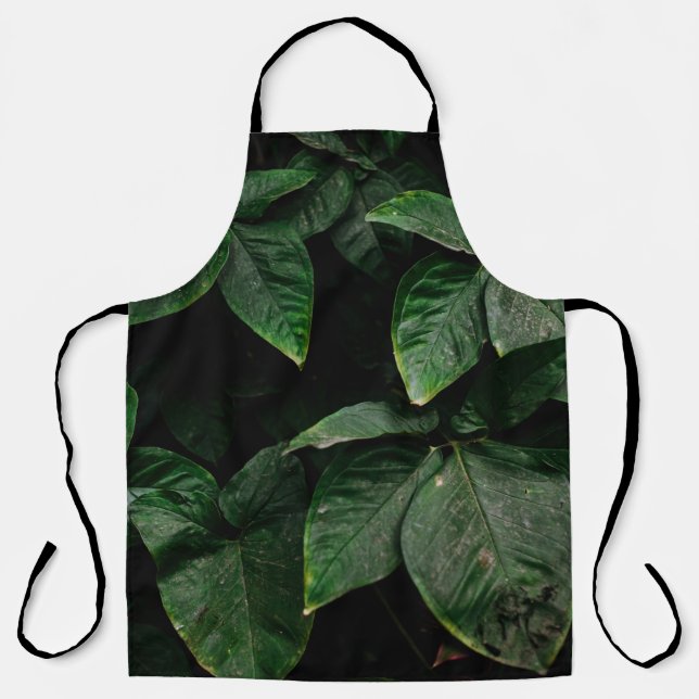 GREEN-LEAFED PLANT ON FOCUS PHOTOGRAPHY APRON (Front)