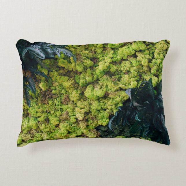 Green leafed plants decorative cushion (Front)
