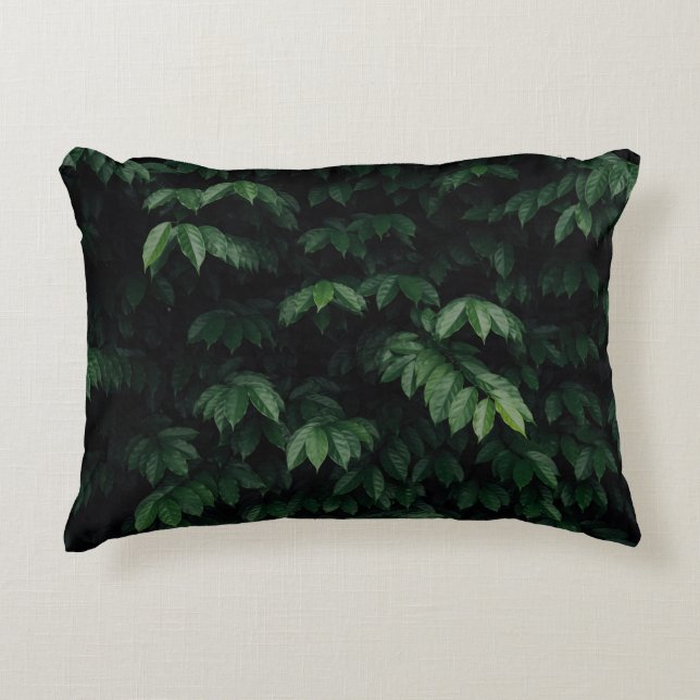 GREEN-LEAFED TREE DECORATIVE CUSHION (Front)