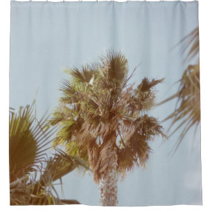 Green-leafed tree in the morning shower curtain