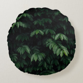 GREEN-LEAFED TREE ROUND CUSHION