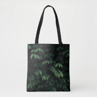 GREEN-LEAFED TREE TOTE BAG