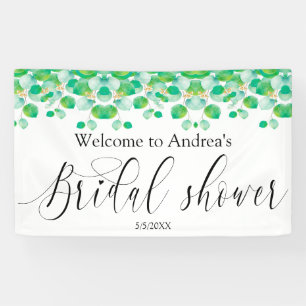 Green Leafy Bridal Shower Banner