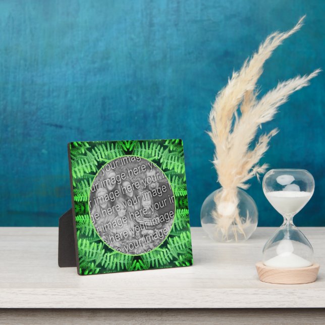 Green Leafy Ferns Create Your Own Photo     Plaque (Insitu)