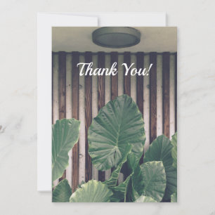 Green Leafy Plant Thank You Card