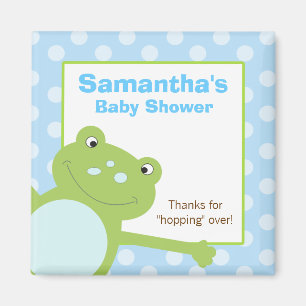 Green Leap Frog Favour Magnet (Blue/Green)