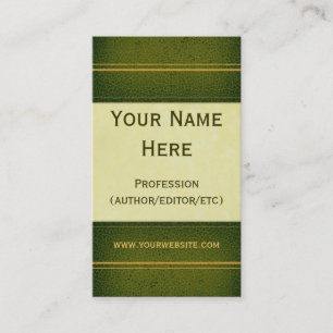 Green Leather Book Business Card