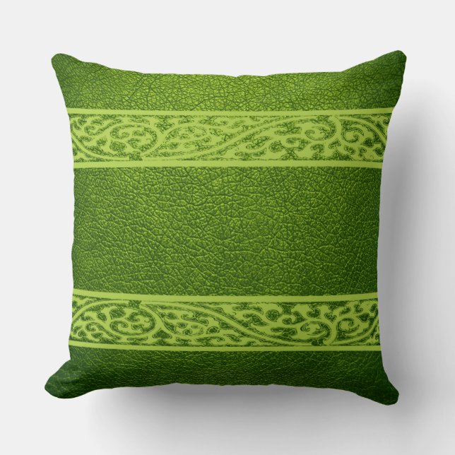Green Leather Cushion (Front)