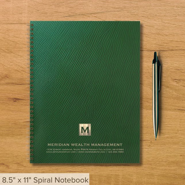 Green Leather Print Financial Notebook (Creator Uploaded)