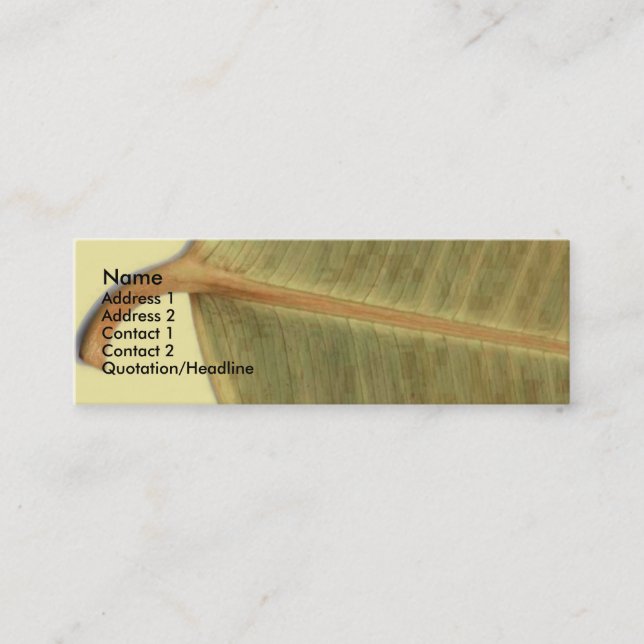Green Leave Business Card (Front)