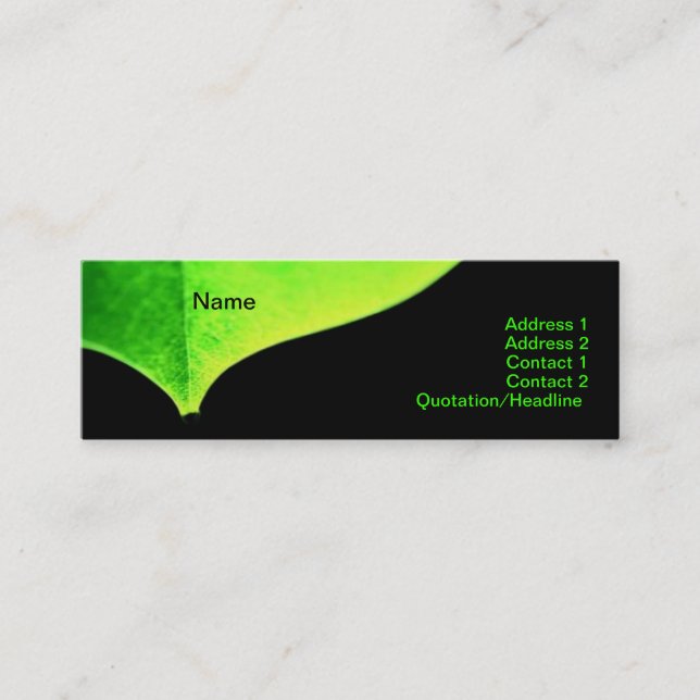 Green Leave Business Card (Front)