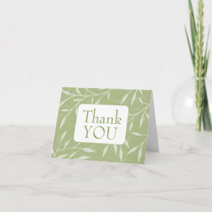 Green Leave Thank You Card for any occasion