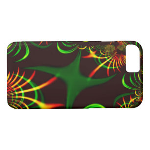 Green leaves and yellow fire-coloured curves Case-Mate iPhone case
