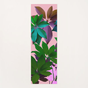 Green Leaves Art Yoga Mat