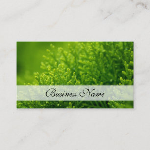 Green leaves background business card