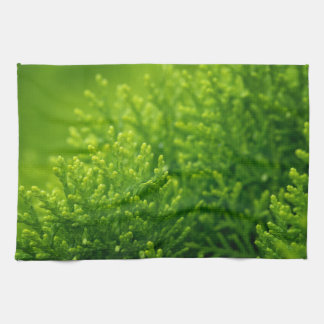 Green leaves background tea towel