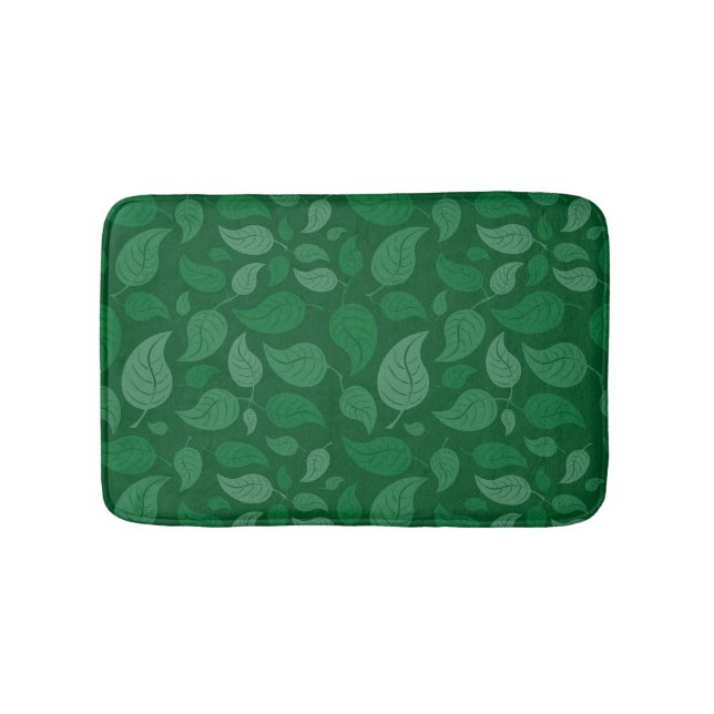 Green leaves bath mat (Front)