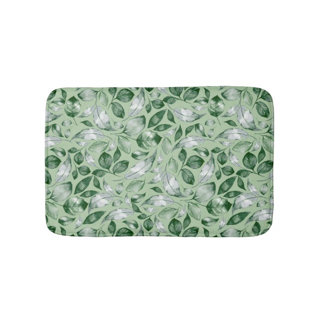 Green leaves bath mat (Front)