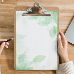 Green Leaves Botanical Notepad<br><div class="desc">Custom notepad featuring green leaves botanical design on high-quality paper. Includes 40 tear-away pages with cardboard backing for sturdy writing.</div>
