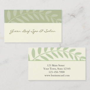 Green Leaves, Branch Border Business Card