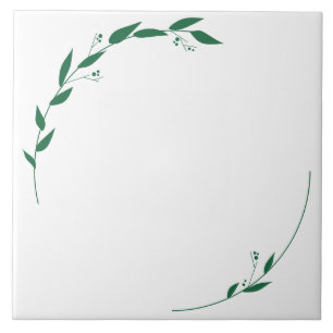 Green Leaves & Buds Tile
