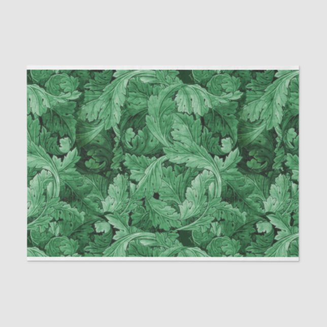 Green Leaves (by William Morris) Tissue Paper (Front)