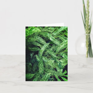 Green leaves card