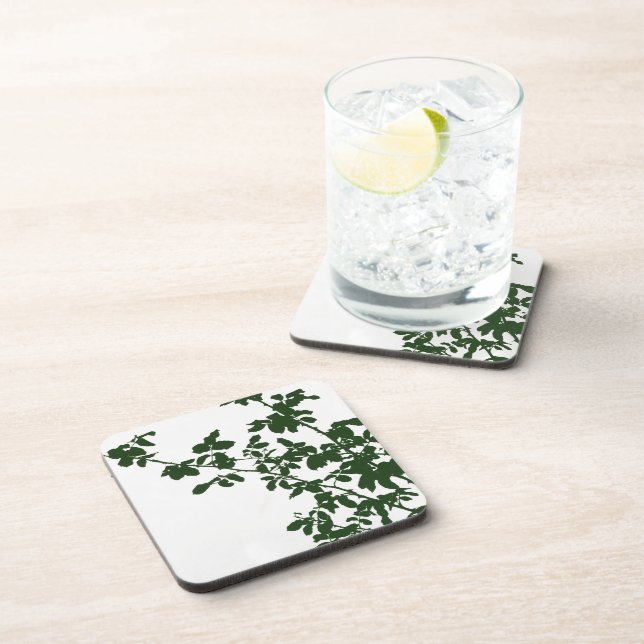 Green Leaves Coasters (Right Side)