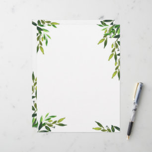 Green Leaves Custom Letterhead