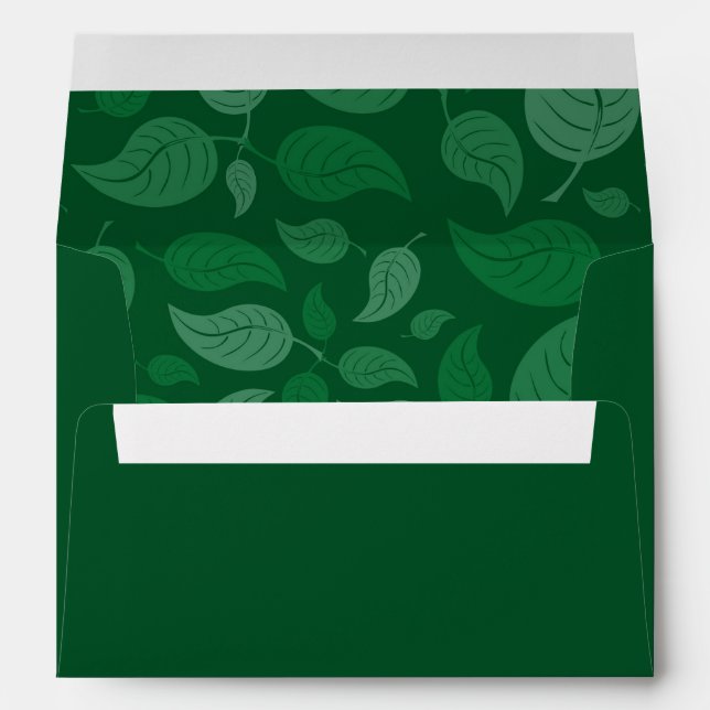 Green leaves envelope (Back (Bottom))