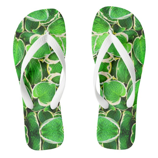 Green leaves fashion jandals (Footbed)