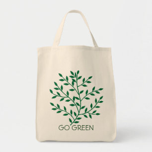 Green leaves green olive branch leaf Go Green Tote Bag