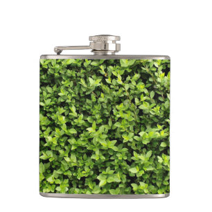 Green Leaves Hip Flask