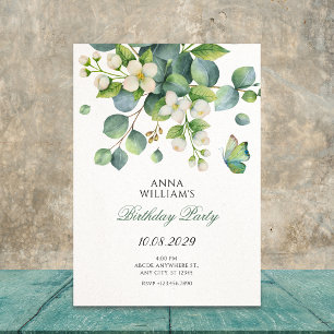 Green leaves  invitation