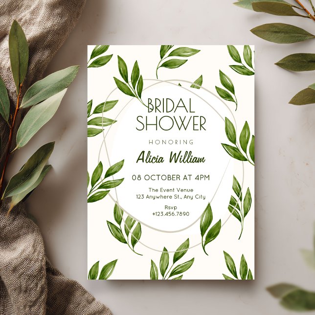 Green Leaves  Invitation (Creator Uploaded)