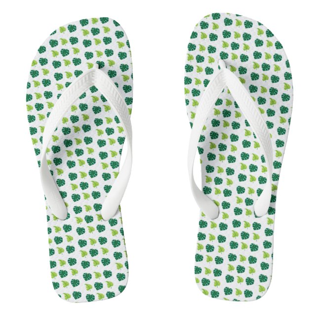 Green Leaves Jandals (Footbed)